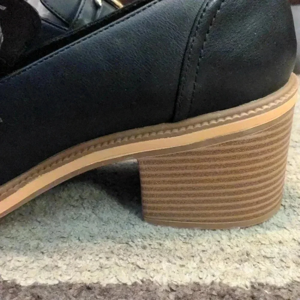 Time and Tru Women's Block Heel Loafers